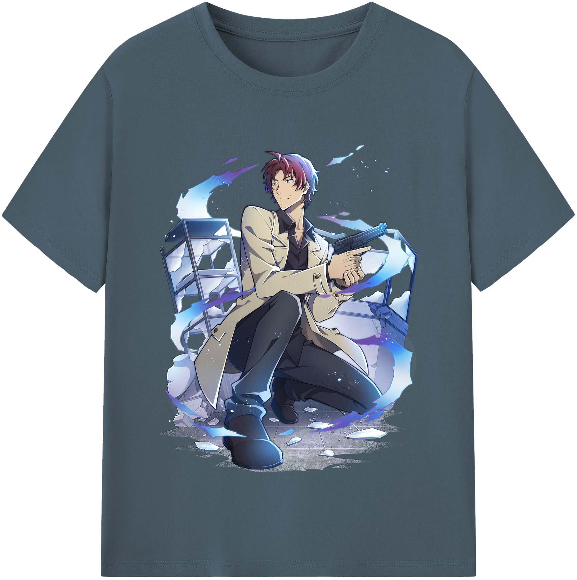 （画像用） 文豪ストレイドッグス Bungo Stray Dogs 綿100％半袖Tシャツ（フロントプリント）
